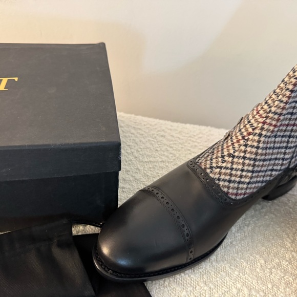 Taft Jack Boots Houndstooth Wool & Leather |Size 13| Made in Spain | Never Worn - Picture 6 of 9